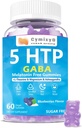 5-HTP GABA Gummies Blande 1700mg, Sukker-fri ro Gummies med L Theanine, Magnesium, Ashwagandha, Omega-3-6-9, Vitamin D3,B6 for naturlige zzzs, Mood, Brain-Calm, Blåbær Flavor 60Count