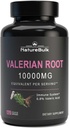 Valerian Root Capsules -Equivalent til 10000mg, 4X konsentrert ekstrakt - høy konsentrert, 120 kapsler