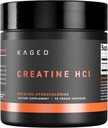 Kaged Kreatin HCl Kapsler | Unflavored | Muscle Building & Recovery | Patentert Kreatinhydroklorid Formel | Vegan, Glutenfri, lett Disatable | Kosttilskudd for menn og kvinner | 75 Services