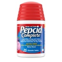 Pepcid Complete Acid Reduser + Antsyre for syre Reflux, 10mg Famotidin, 800mg kalsiumkarbonat & 165mg Magnesiumhydroksid per Heartburn Medisin Tablett, Antsyre Chews, Berry, 25 ct