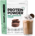 Ren enkel spiser Whey Protein Powder, Mint sjokolade Cookie Flavor, naturlig søtet, 100% Grass Fed Protein Powder med Digestive Enzymer, Ingen kunstige ingredienser, Glutenfri, 30 Srvgs