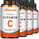 Liposomal vitamin C 2000mg flytende for voksne, høy absorpsjon VIT C, maksimal vitamin C, for immunsystem og antioksidant, 60ML (4 flasker)
