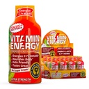 Vitamin energi fokus + ekstra styrke energi Shot Fruit Punch 12 Pack, 260 mg naturlig koffein, B-vitaminer, CoQ10, Aminosyrer, fokus, produktivitet og klarhet, null sukker, Glutenfri, 1,93 fl oz