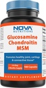 Nova Nutritions Triple Strength Glucosamine Chondroitin MSM 2600mg/Serving Capsules, støtter Sunn Joint, Cartilage og Connective Vessue - fremmer felles komfort og fleksibilitet 180 greve
