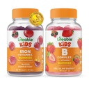 Livlig jern og vitamin C Kids + B komplekse barn, Gummies Bundle - Great Tasting, Vitamin Supplement, Glutenfri, GMO Gratis, Chewable Gummy