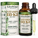vitamin D3 med K2 flytende dråper, alle naturlige, ikke-GMO, 1208iu D3 og 25mcg K2 (mk7) per servering, støtte dine bein, immunsystem og energinivå, med eller uten peppermynteolje