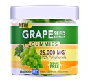 Grapefrø ekstrakt Gummies | Grapefrøolje 25 000 mg 50x Opprinnelig | > 95% Polyfenoler | #1 Grapefrø Gummies i USA | Sukkerfri Vegansk | Grapeflavor 60 ct