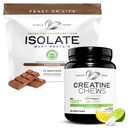 Muskelfest Isolat + Kreatin Candy Bundle: 1 Whey Protein Isolate (Chokolat, 5lb) + 1 Kreatin Candy (Lemon Lime, 360) | Premium kosttilskudd, Vegetarisk, Glutenfri