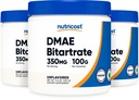 Nutricost ren DMAE-Bitartrat pulver 100G (3 flasker)