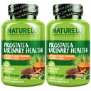 NATURELO prostate & urinhelse, omfattende formel med så Palmetto, Pygeum, Tumeric, Plantesteroler, Broccoli og Lycopen, 60 vegetariske kapsler (pakke med 2)