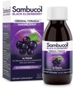 Sambucol Black Elderberry Syrup - Sambucus Elderberry Syrup, Black Elderberry Liquid, Immunstøtte, Elderberry Syrup for barn og voksne, Høye antioksidanter, Glutenfri - Original Formula, 4 Fl Oz