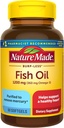 Natur laget Burp Mindre Fiskeolje Omega 3 Kosttilskudd, 1200 mg Softgels, EPA DHA Omega 3 Fiskeolje Supplementer for sunn hjerte støtte, 60 Softgels, 30 dagers forsyning