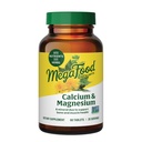 MegaFood Kalsium Magnesium Supplement - støtter bein helse og hjerte helse - Magnesium Kalsium Kosttilskudd for kvinner og menn - Ikke-GMO - 60 tabletter (20 Serveringer)