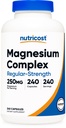Nutricost Magnesium Complex 250 mg, 240 Kapsler - Magnesiumoksid, Citrat og Glutenfri og ikke-GMO