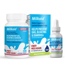 Melkeaid Lactase Enzyme Drops Tabletter For Laktose Intolerance Relief | forhindrer gass, Bloating & diarrea | Dairy Digestive Supplement | 0,5 Fl Oz & 120 Raspberry Flavored tabletter