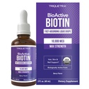 Triquetra helse Biotin hår støtte for kvinner – organisk 10000mcg USP klasse – Premium flytende supplement for høy absorpsjon – støtter sunnt hår, hud og negler – Berry Flavor – 180 serveringer – 2 oz