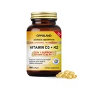 Vitamin D3 + K2 5000 IU - Liposomal teknologi for forbedret absorpsjon - MK-7 vitamin K2 100mcg - Støtter bein og kalsiummetabolisme - D3K2 Supplement for menn og kvinner - 180 Softgels
