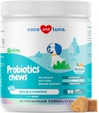 Probiotika for hunder Digestiv helse - Støtte Gut Helse, diarrea, gass, og sesongmessige allergier - med honning, pumpekin og prebiotika for digestiv støtte, dårlig hundepust & amnesi