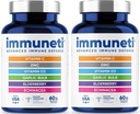 Immunati - Avansert immunforsvar, 6-i-1 Kraftig blanding av vitamin C, vitamin D3, sink, eldrebær, hvitløkbulb, Echinacea - 2 pakke - Støtter generell helse