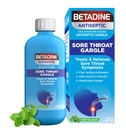 Betadin Antiseptiske Medisinert Gargle, Povidon-Iodine 0,5%, Behandle og lindre Sore Throat symptomer, midlertidig reduserer Germs normalt funnet i Munnen, Mint Flavor, 8 FL OZ