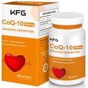 KFG CoQ10 400 mg Softgels, Coenzym Q10 kosttilskudd støtte hjertehelse, kariovaskulær helse, immunsystem og cellular energiproduksjon, Glutenfri
