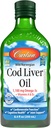 Carlson - Cod Liver Oil 1100 mg Omega-3s Plus vitaminer A & D3 - Wild Caught EPA DHA Omega 3 Supplement - Norsk Arktis, Sustainablely Source Nordic Fish Oil Liquid, Unflavored, 250 ml (8,4 Fl Oz)