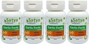 Garlic Forte Kapsler 500 mg. 60 Veg. Kapsel | Lahsan (Allium Sativum) ekstrakt kapsler for menn og kvinner | Ayurvedic Herbal Supplement/Remedies | 10:1 Forte (4 flasker med 60 Kapsler)
