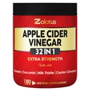 Zolotus 32in1 Apple Cider Vinegar Capsules med gurkemeie, kanel, milk tistel, eldrebær, Quercetin og mer for støtte, immunforsvar - 180 Kapsler