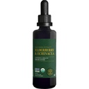 Global Healing USDA Organic Elderberry & Echinacea Liquid Supplement Tinktur ® Antioksidant Immune Support Mot Skadelig Organismer for voksne og barn, Vegan, Ikke-GMO, 1-måneders Supply (2 Oz)