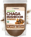 XPRS Nutra Organic Chaga Mushroom Powder - Premium USDA Organic Chaga Mushrooms Powder - Chaga pulver støtter immun helse - Veganvennlig Supermat for Chaga Te og drikke (16 oz)