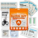 RHINO RESCUE Burn Kit, 4pcs Burn Dressings 4x4\", 8pcs Burn Gel Packets 3,5g, 4pcs Burn Pads, Førstehjelps Kit Kjøle sotende krem Relief med Bandage, Nitril Hansker, Scissors, Tape, HSA / FSA kvalifisert