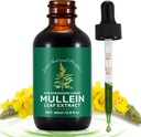 Mullein Drops for Lungs 2 Fl Oz, Naturlig Mullein Leaf Drops, Rask absorpsjon flytende Mullein Extract Supplement, Lung Cleanse, 1 måned Supply