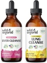 Wild & Organic Liver Cleanse Tinktur 4 fl oz & Lung Cleanse Tinktur 4 fl oz