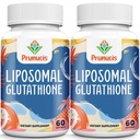 2400MG Liposomal Glutathion, med vitamin C, Melke Thistle & Alpha-Lipoic Acid, Master Antioksidanter, Ren Redusert L-Glutathion - Immunsystem, Cell Repair, Energi, Høy absorpsjon, 120 Softgels