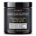 VEGATOT Vertigo Supplement * USA laget og testet* Indre øre Supplement med Ginkgo Biloba Lion Mane Lemon Balm Ginger VIT B1, B6, B12- for svimmel spinnende indre ørebalanse