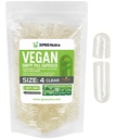 XPRS Nutra Størrelse 4 tomme kapsler - 500 telle Clear små tomme veganske kapsler - DIY grønnsaker Capsule Fylling - fyllelig gjøre-det-sjølv grønnsaker piller for kosttilskudd