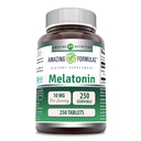 Amazing Formler Melatonin Supplement | 10 Mg Per Serving | 250 Tabletter | Ikke GMO | Glutenfri | laget i USA