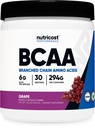 Nutricost BCAA pulver (Grape, 30 Services) - Optimal 2:1:1 forholdet, vegetarisk, ikke-GMO