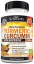Turmeric Curcumin med svart pepper ekstrakt 1500 mg - høy absorpsjon Ultra Potent Turmeric Supplement med 95% Curcuminoids og BioPerine - Ikke GMO Tumeric Kapsler for felles støtte - 45 Kapsler