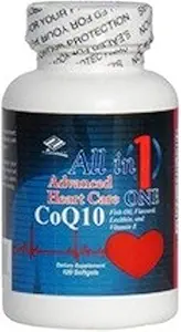 Alt i 1 Avansert hjertepleie CoQ10 Fish Oil Flaksfrø Lecithin.