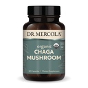 Dr. Mercola Organic Chaga Mushroom, 30 serveringer (30 tabletter), Dietary Supplement, Støtter Sunn Immune funksjon, Ikke-GMO, sertifisert USDA Organic, NSF innhold sertifisert