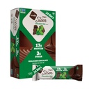 Nugo Slim Mørk Sjokolade Mint, 18g Vegansk Protein, 3g Sukker, 6g Fiber, Lavnettskolhydrat, Keto vennlig, Glutenfri, 24 greve