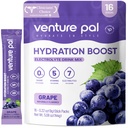 Venture Pal Sukker Gratis Elektrolyte pulver pakker - flytende daglig IV drikke blanding for rask hydrasjon og fest utvinning | 5 vitaminer og 7 elektrolyter | keto vennlig | Ikke-GMO | Certified Vegansk | 16 Sticks