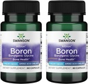 Swanson Bor fra Albion - Borogansk Glycine Supplement som støtter felles helse og bein helse - høy absorpsjon Formula kan støtte totalbalanse - (60 kapsler, 6 mg hver) (2 pakke)