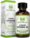 Benevolent fortæring vitamin D3 slippe 5000 IU - Potent og effektiv 1000 IU per dråpe - rask absorberende flytende kosttilskudd - 100% alkohol og glutenfri