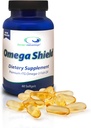 Legens fordel Omega Shield Supplement - 60 Softgels, 30-dagers forsyning - Premium Mercury-fri triglycerid Omega 3 Fiskeolje for optimal hjerte og øye helse