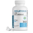 Bronson Melatonin 5 mg Fast Oppløse Peppermynte Tabletter med vitamin B6 - fremmer avslapping, 360 vegetarisk Chewable Lozenges