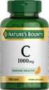 Naturens Bounty Vitamin C 1000mg, Immun støtte Supplement, Kraftig Antioksidant, 1 pakke, 100 kapell