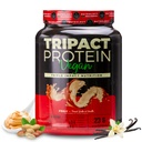 Nutrologi TRIPACT Vegansk Protein pulver - Organisk Pea, Ris & Pumpkin Protein, BCAA & Glutamin Plantebasert Måltid Replacement Shakes for Muscle Recovery & Immunity, Peanut Smør & Vanilla, 20 Services