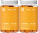 TUMERI Turmeric og Ginger Gummies – Turmeric Curcumin Joint Support Supplement - 60 Teller Natural Tropical Fruit Flavored Vegan Gummies - Pakke med 2